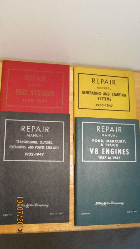 Ford, mercury, & truck repair manual v8 engines 1932 - 1947 - rare & good shape!