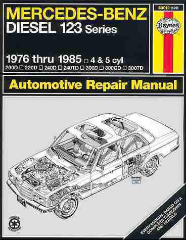 Mercedes 123 diesel repair shop & service manual 1976 1977 1978 1979 1980 1981