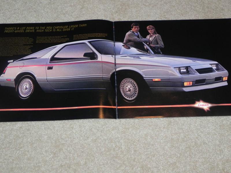 84 chrysler laser nos dealer sales brochure from my dealership. old original. 