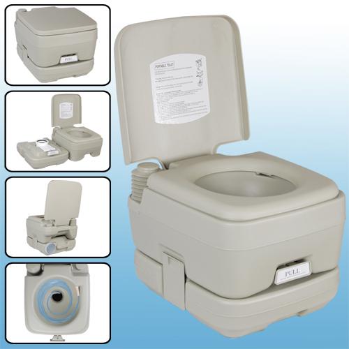2.8 gallon portable toilet rv boat camping travel outdoor sanitary flushable loo