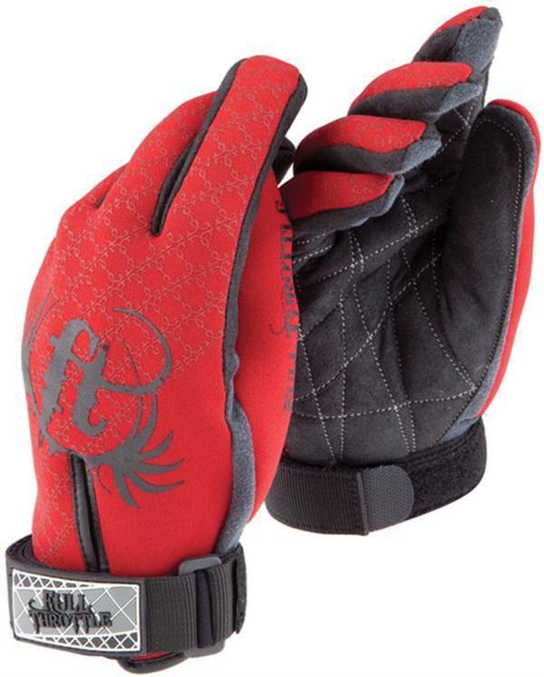 Full throttle large comfort fit water sport glove red/black g101red04