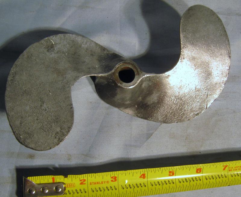 Vintage 2 blade aluminum boat outboard propeller for repair or decoration