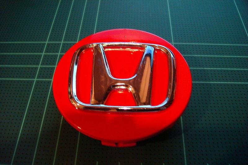 Honda civic accord odyssey crv pilot wheel center hub cap badge emblem 69mm red