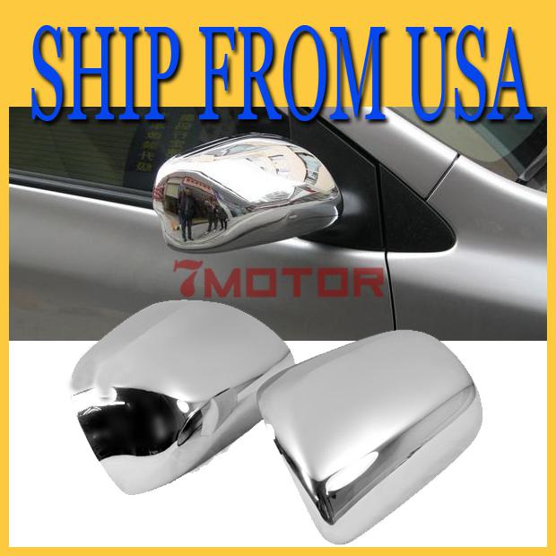 Us triple chrome rear view mirror covers trims brand new for toyota corolla