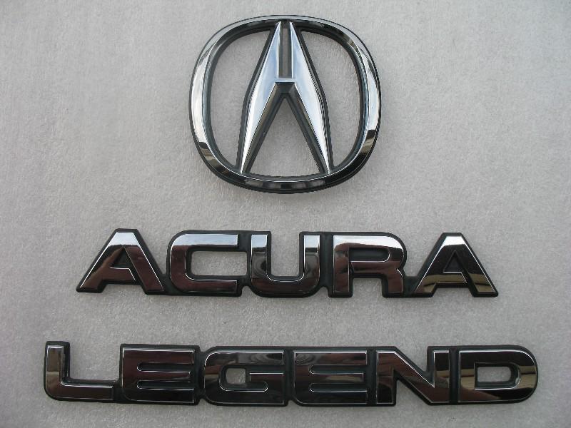 1991 1992 1993 acura legend rear chrome emblem logo decal badge sign symbol set 