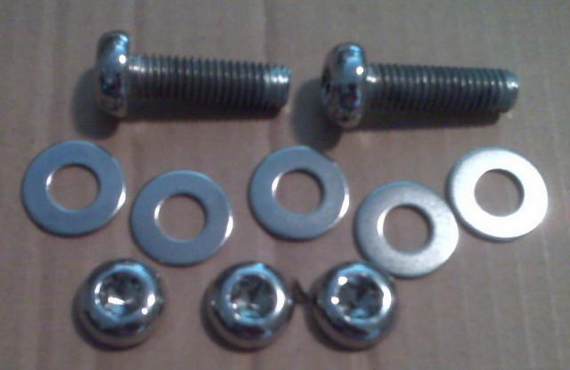 Chrome pulley bolts 7/16"-14 x 1 1/2" torx head harley