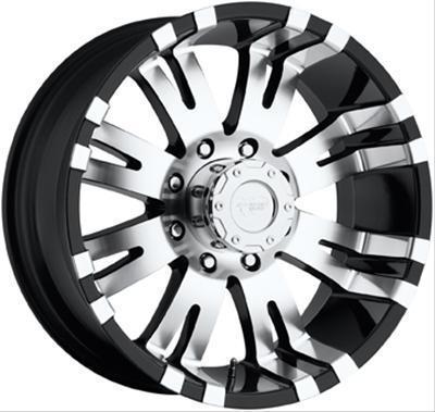 Pro comp xtreme alloys series 8101 black wheels with machined accent 8101-2989