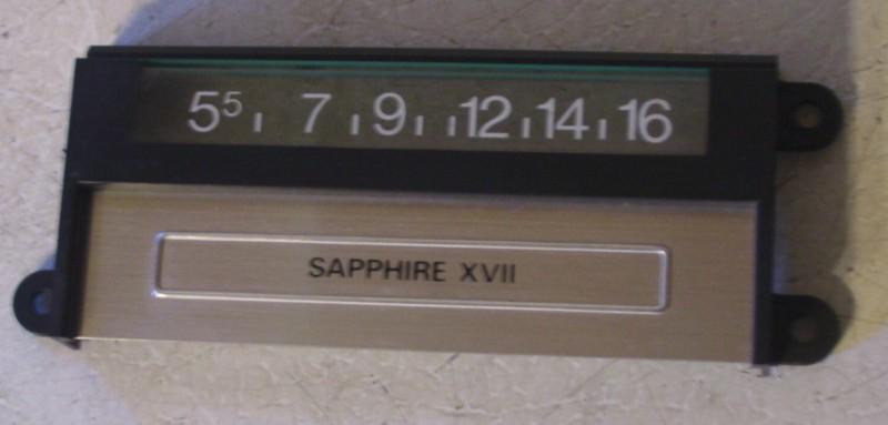 Sapphire xvii  am 8 track face plate nos ?? late 60s early 70s ??