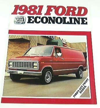 1981 81 ford econoline van brochure e100 e150 e250 e350