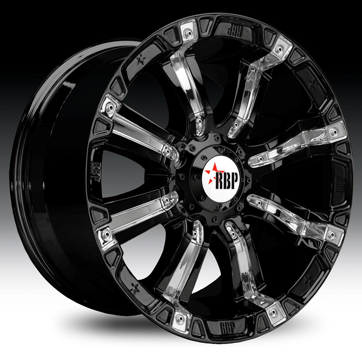 18" x10 rbp 94r black 8x170 w/ -12 et (94r-1810-87-12bp) wheels rims