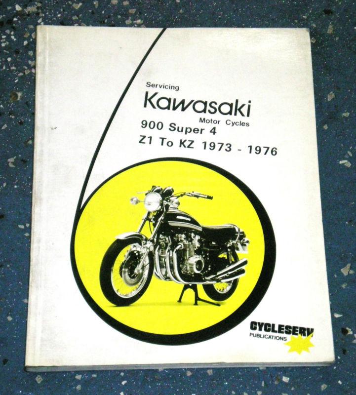 1973-76 kawasaki z1 900 service repair manual cycleserve 900 super 4 june 1977