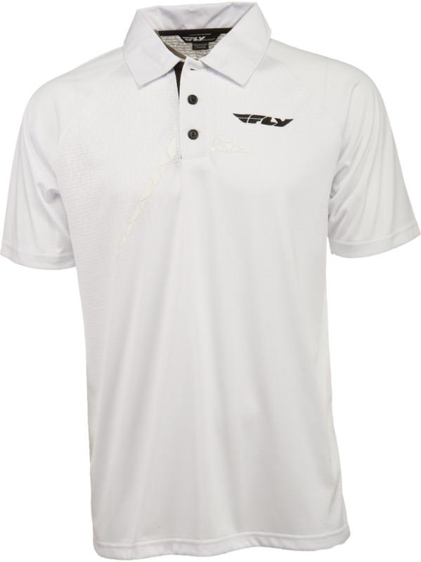 Fly racing fly polo shirt white small