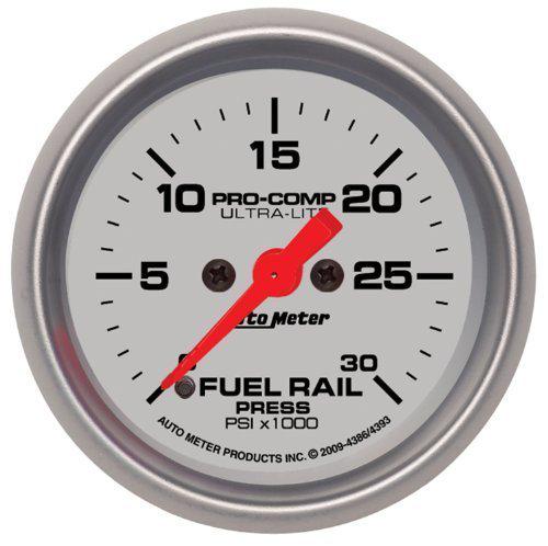 Auto meter 2-1/16in 0-30000psi full sweep diesel fuel rail pressure gauge 4393