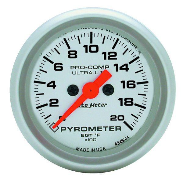Auto meter 4345 ultra lite 2 1/16" electric pyrometer 0-2000˚f