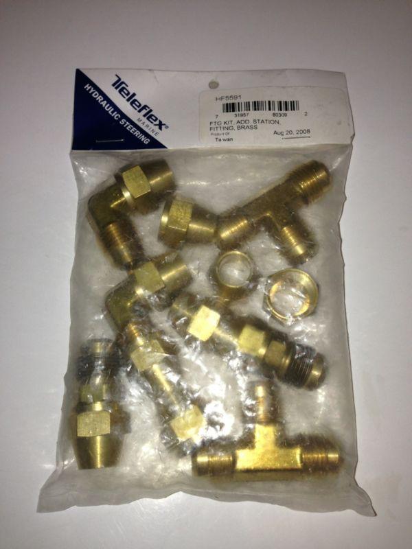 Teleflex steering fitting kit, brass #hf5591 new in package + free shipping