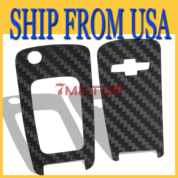Us carbon fiber remote key cover protective sticker chevy cruze 09 10 11 12 new
