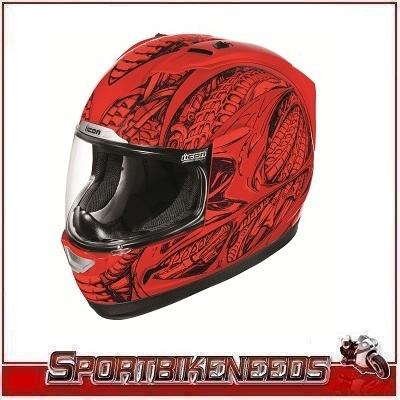 Icon alliance speedmetal red black helmet xxlarge 2xl