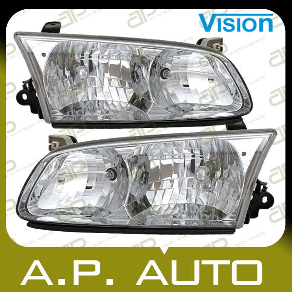 Pair head light lamp assembly 00-01 toyota camry ce le xle lh+rh new replacement