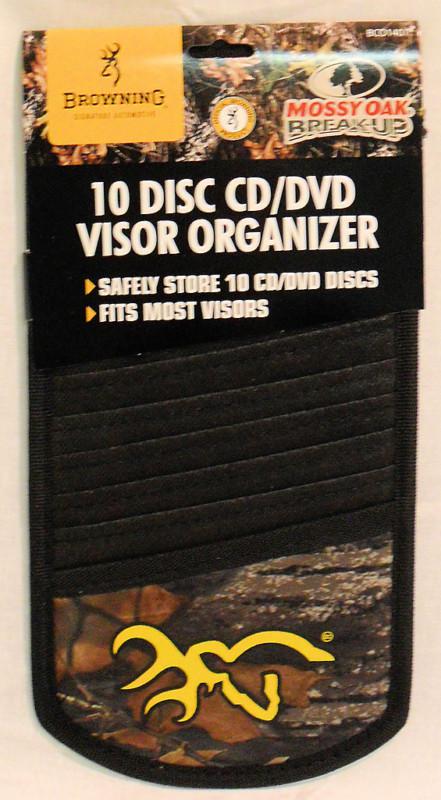 Browning cd/dvd visor organizer 10 disc mossy oak new