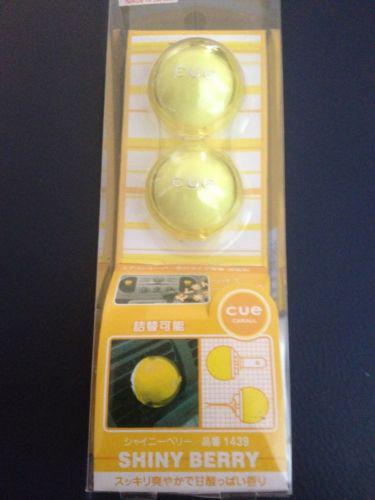 2 new yellow cue car air freshener balls