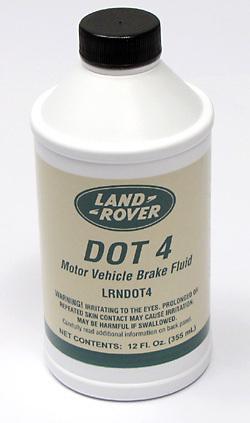 Genuine land rover dot 4 motor vehicle brake clutch fluid lrndot4 12 0z. bottle 