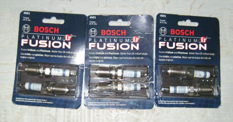 Bosch platinum fusion 4501 set of 6 spark plugs 6 cylinder 