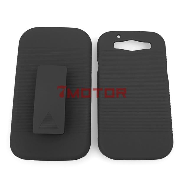 Black hard stand swivel slide phone case cover with belt clip for samsung i9300