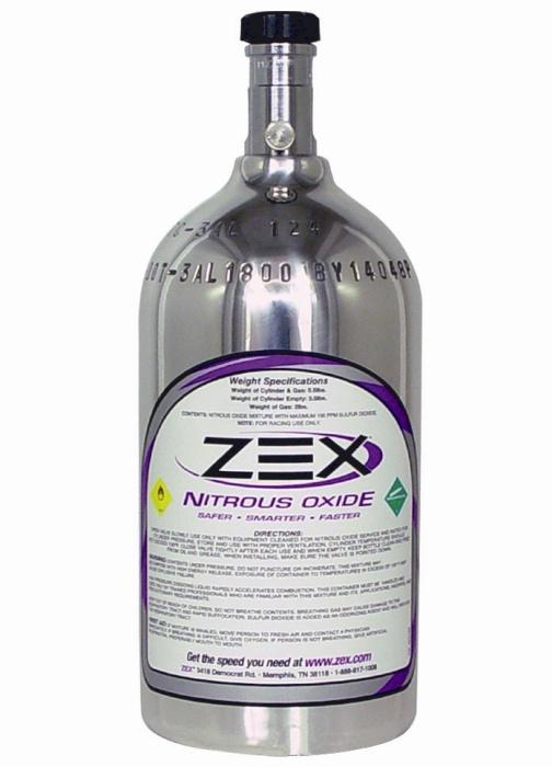 New zex 2lb polished nitrous oxide nos bottle with hi-flow valve #82000pmb