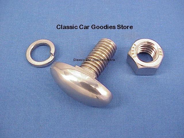 1938-1939 chevy car oval bumper bolt (1) stainless steel