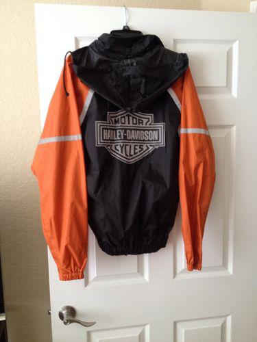 Harley davidson reflective rain suit/ jacket/ trousers with suspenders size s