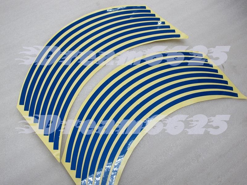 Rims sticker wheel stripe tapes for suzuki yamaha 16" blue 16" blu 7 days