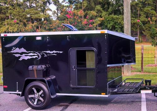 2013 toy hauler cargo camper. teardrop style trailer.