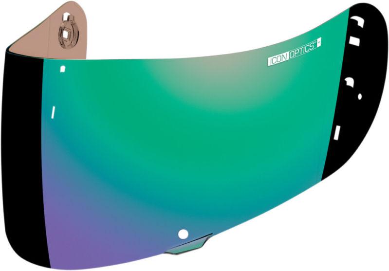 Icon optics rst green fog free shield for airmada helmet 2013 shields