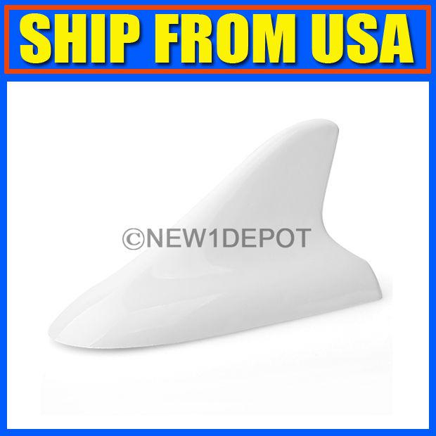 Us 1pcs hot buick style white shark fin antenna roof top decor for toyota honda 