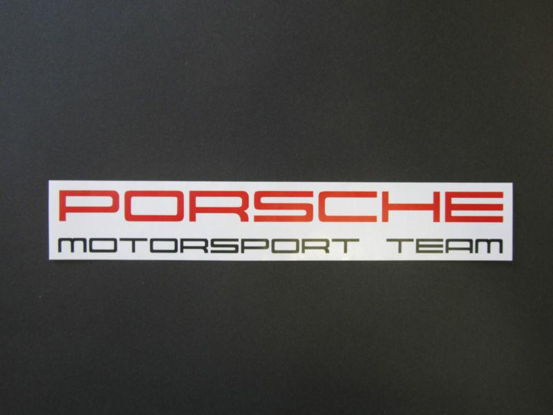 Porsche motorsport racing logo sticker decal (22cm x 3.5cm)