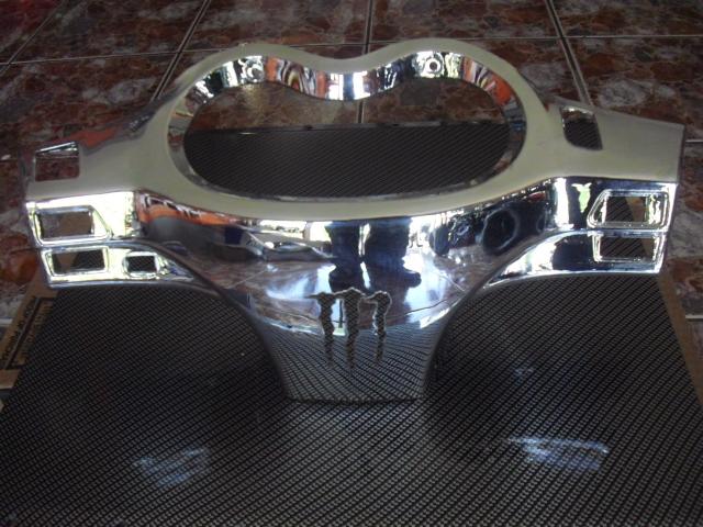 Scooter 150cc gy6 chrome dash cover with decal