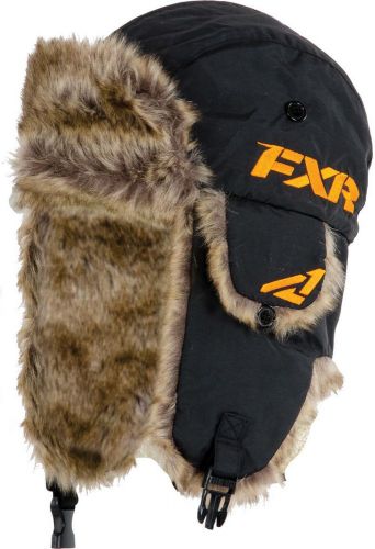 Fxr aviator fur lined hat  black/natural fur lining