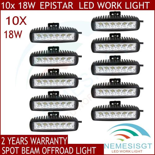 10pcs 6&#039;&#039; 18w led work light bar spot offroad driving fog lamp atv suv 4wd jeep