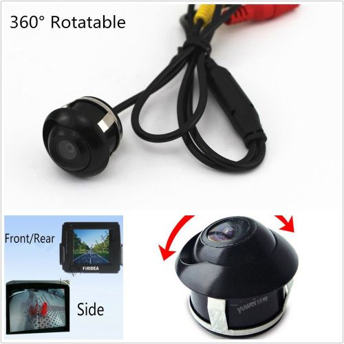 One pair black shell 360° rotatable automobile reversing parking ccd camera kits