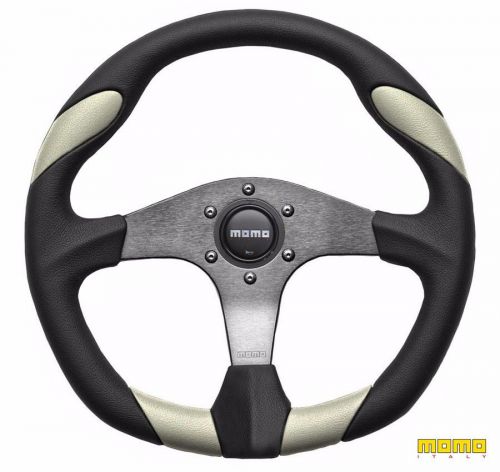 Momo quark  steering wheel 350mm blk/wht