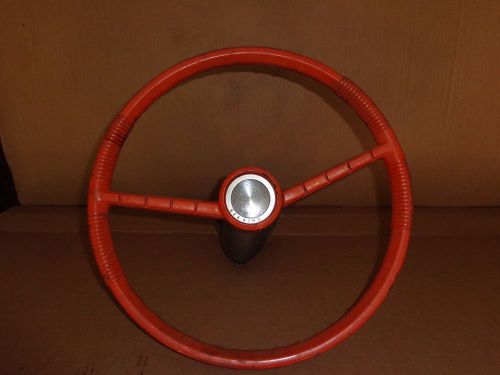 Vintage sea king motor boat steering wheel &amp; steering column