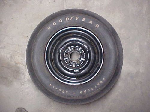 1970 340 duster dart e70-14 polyglas spare tire / wheel original survivor 1971 ?