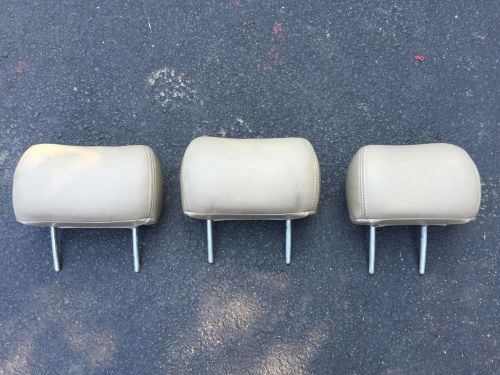 2001 subaru outback ll bean rear head rest headrests set of 3 beige leather