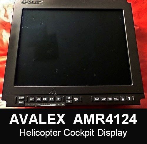Avalex amr4124 12.1&#034; rugged aircraft avionics cockpit display helicopter