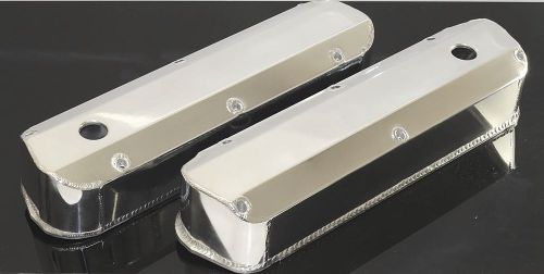 Sbf ford 289 302 fabricated tall aluminum polished valve covers 8093-7p