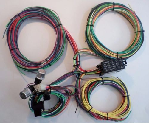 21 circuit ez wiring harness mini fuse chevy ford hotrods universal x-long wires