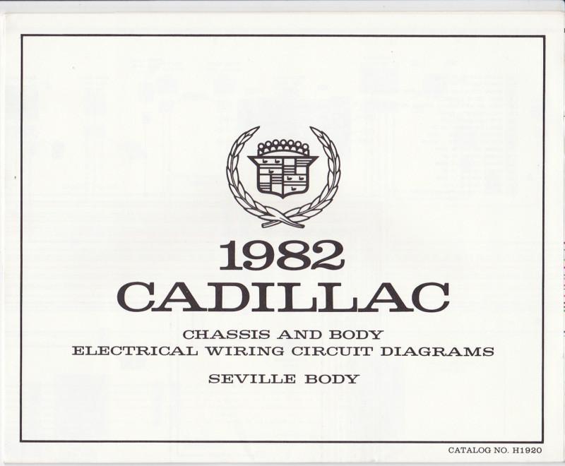 New old stock 1982 cadillac seville body wiring circuit diagrams