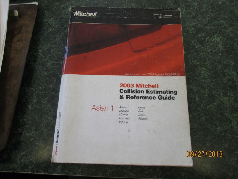 Mitchell collision estimating & reference guide asian 1 march 2003