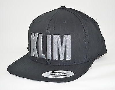 Klim men&#039;s letterman black moto casual cap hat  - new - snap back