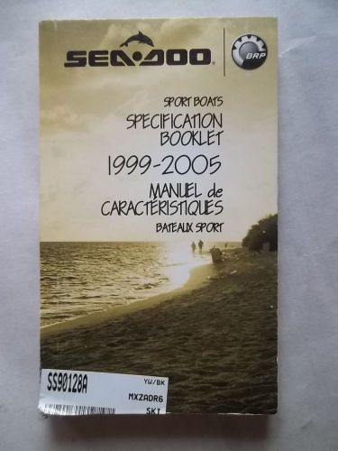 Sea-doo sport boats specification booklet 1999-2005 manual oem book  brp specs.